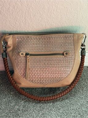 The Sak Indio Metallic Leather Braided Shoulder Bag